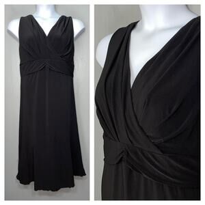 Studio 1940 Dress Plus Size 26 Black Crossover Sleeveless Preppy Stretch LBD